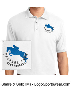 Port Authority Mens Silk Touch Polo - White Design Zoom